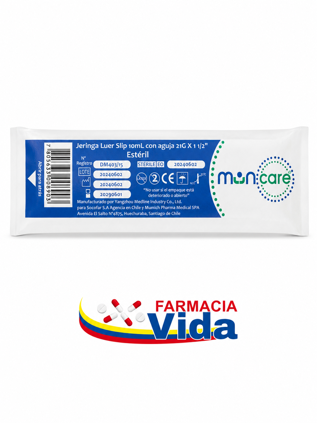 JERINGA LUER SLIP 10 ML 