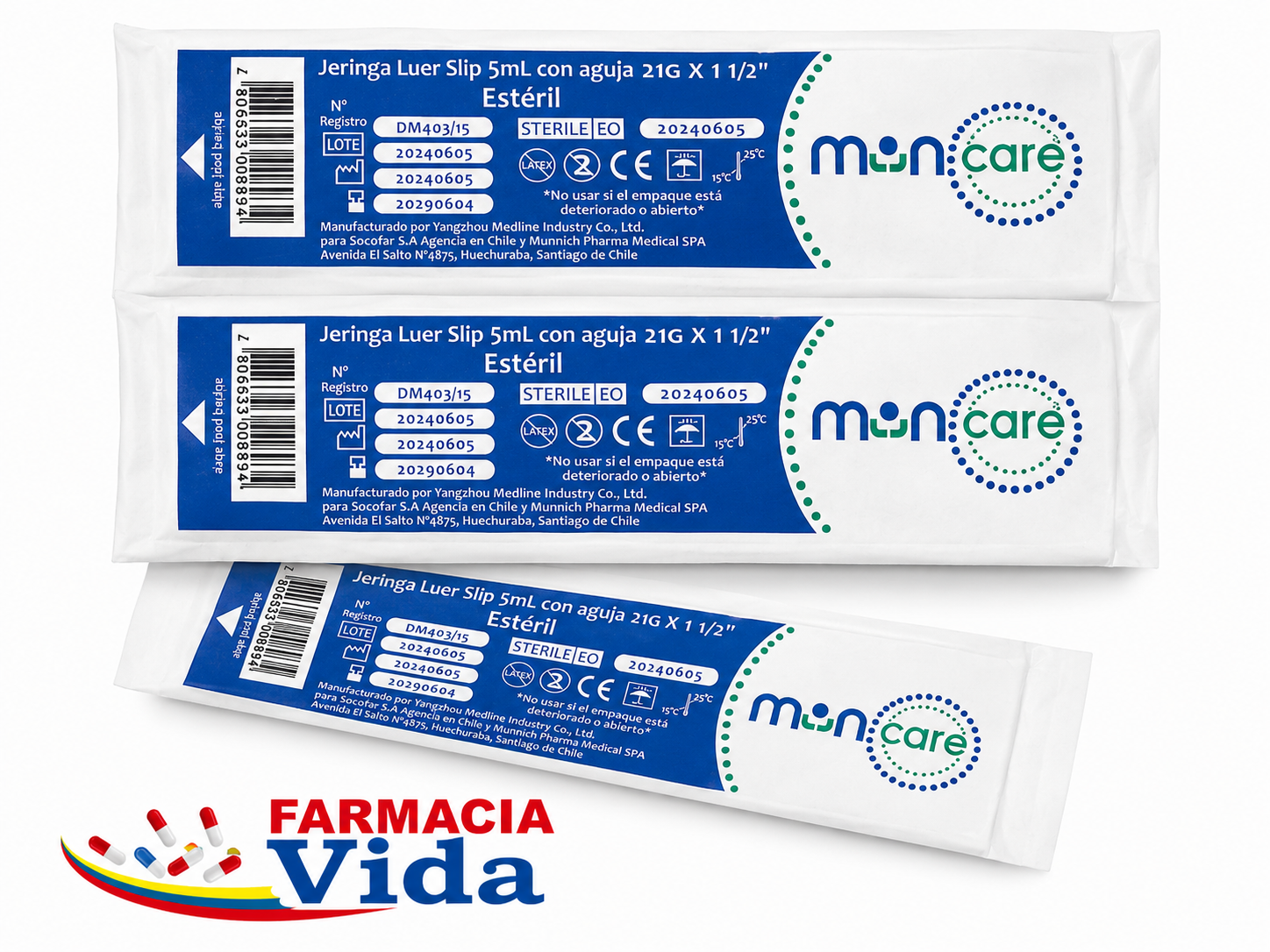 JERINGA 5ML CON AGUJA 21GX1 1/2"