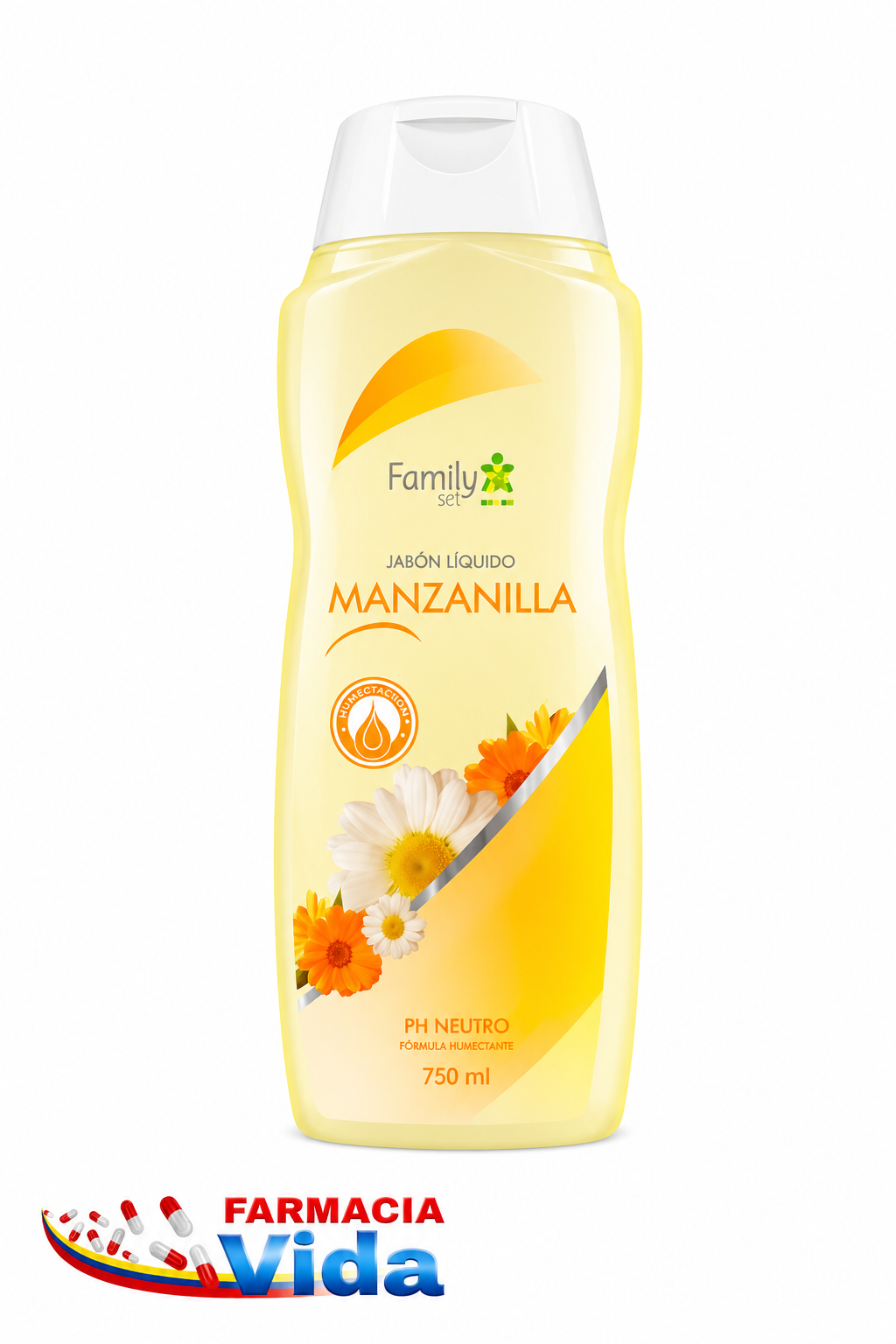 JABON LIQUIDO FAMILY SET MANZANILLA 750ML