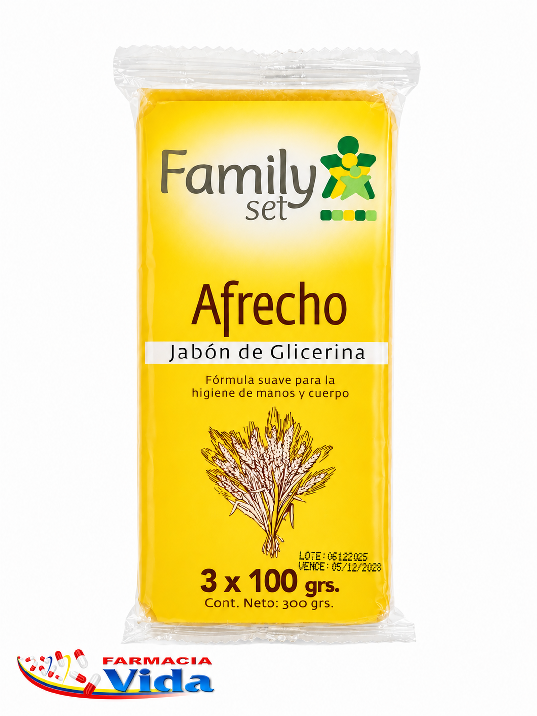 FAMILY SET JABÓN DE GLICERINA AFRECHO 3 X 10