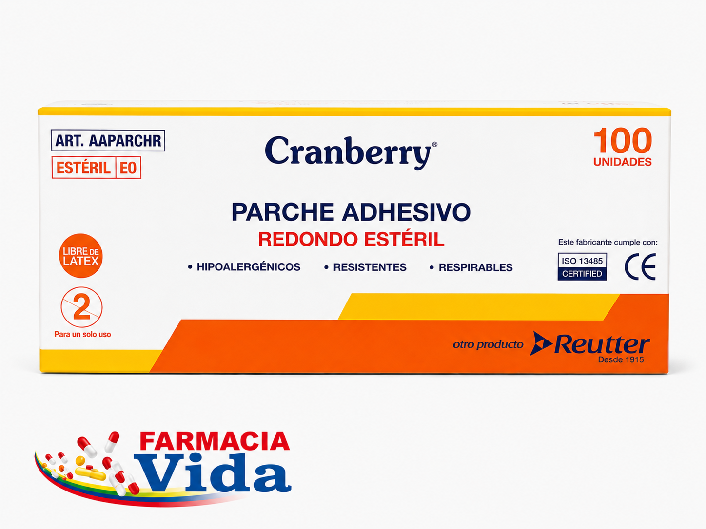PARCHE ADHESIVO REDONDO ESTERIL 100UNID