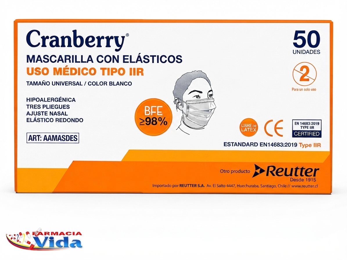 MASCARILLA C/ ELAST. 50 UN-CRANB