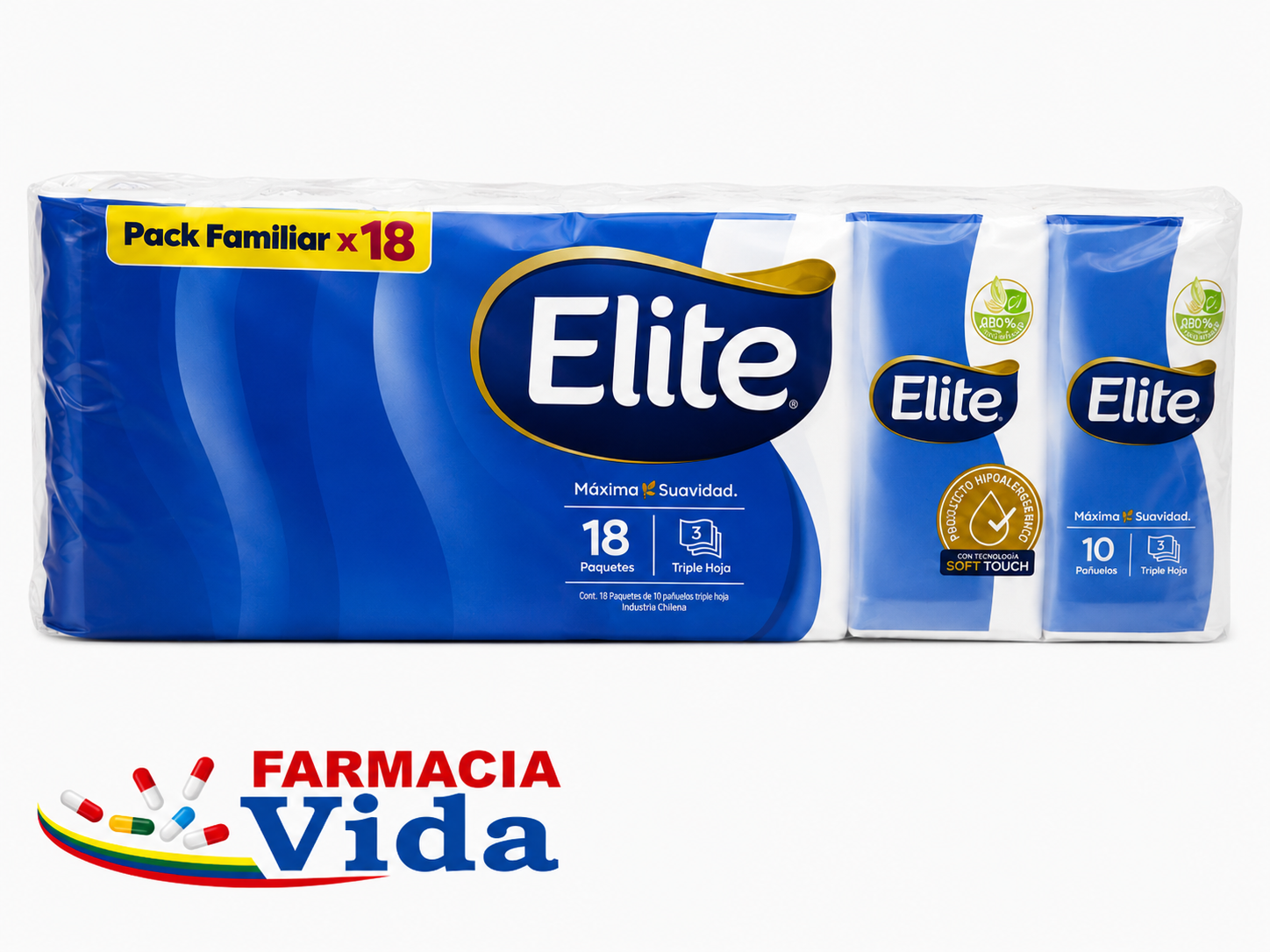 ELITE TRIPLE HOJA X 18 PAQUETES 