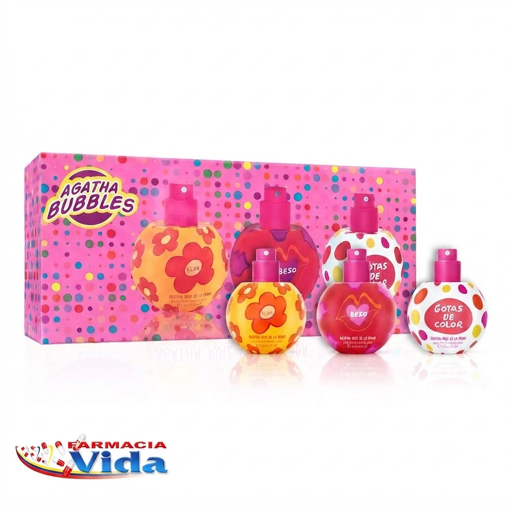 AGATHA BUBBLES EDT30M X3 BESO+FLOR+GOTAS DE COLOR 