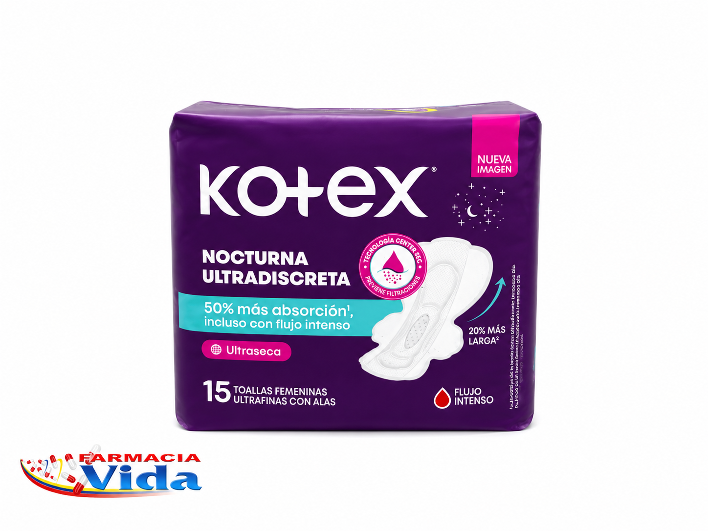 KOTEX UF  NOCTURNA C/A X 15 