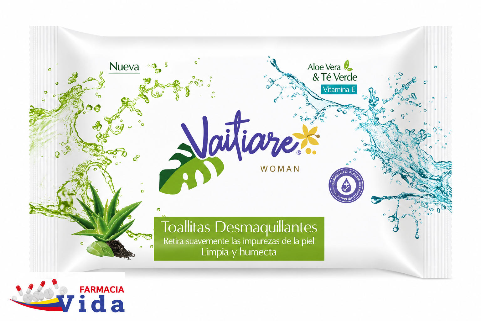  VAITIARE TOALLITA DESMAQ. ALOE 25UN