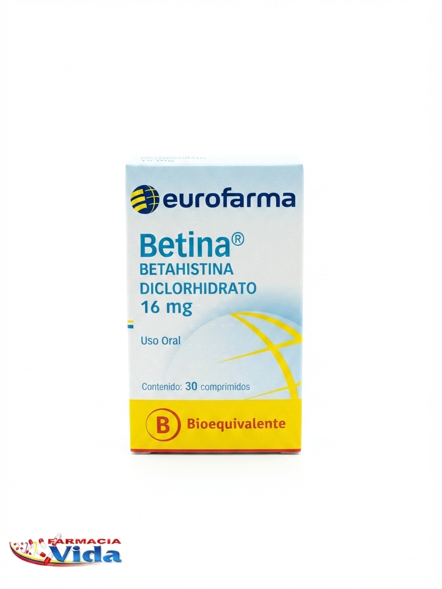 BETINA 16 MG X 30 COMP.BETAHISTINA,DICLORHIDRATO