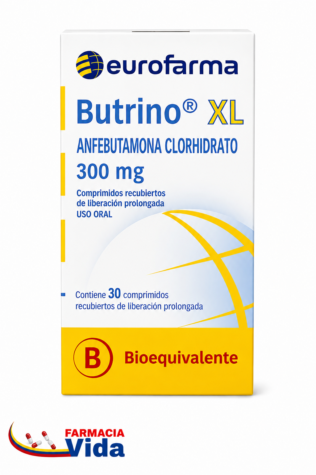 BUTRINO XL 300MG ANFEBUTAMONA X 30 COM REC LB