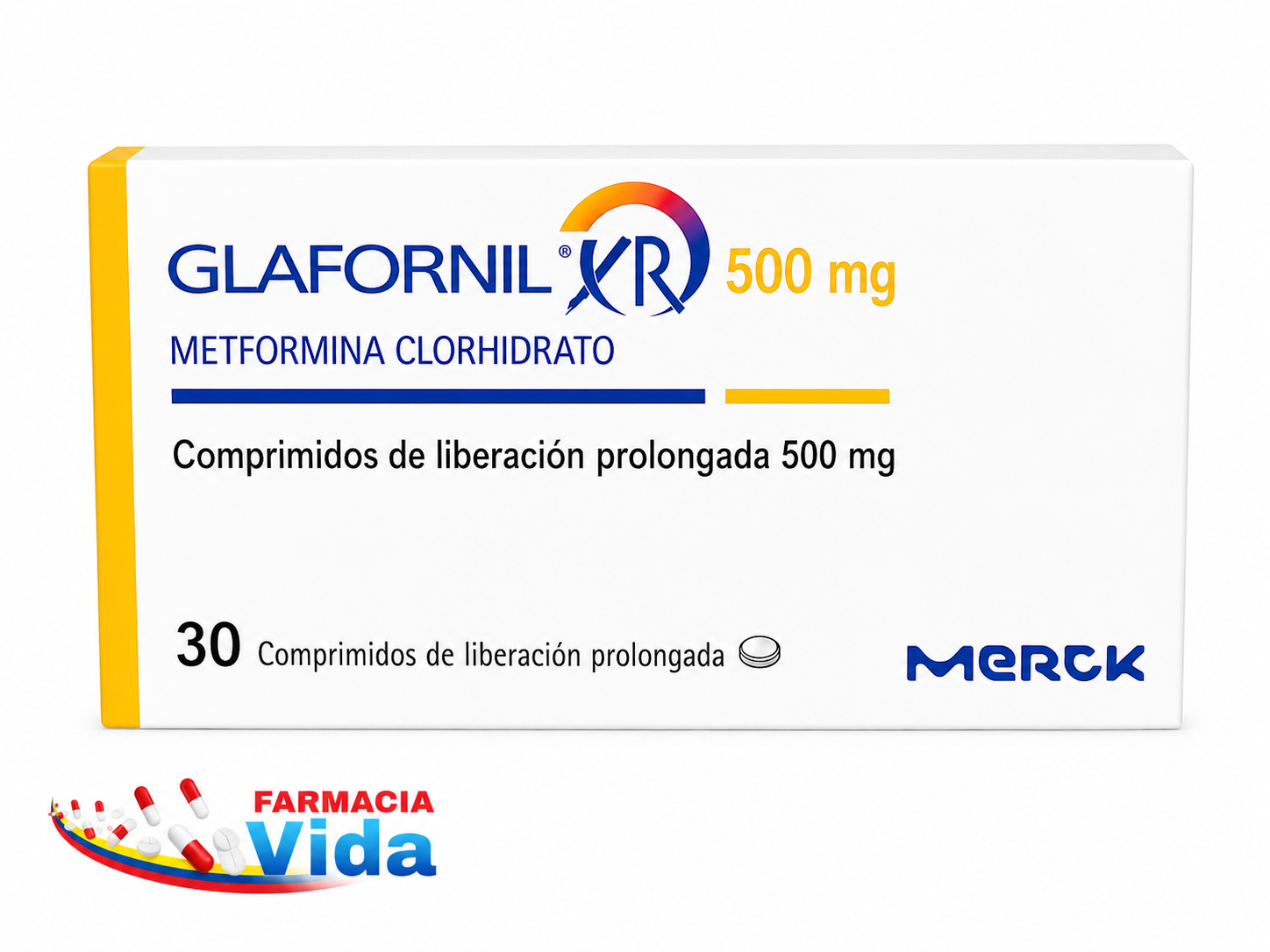GLAFORNIL XR   500 MG X 30 METFORMINA.