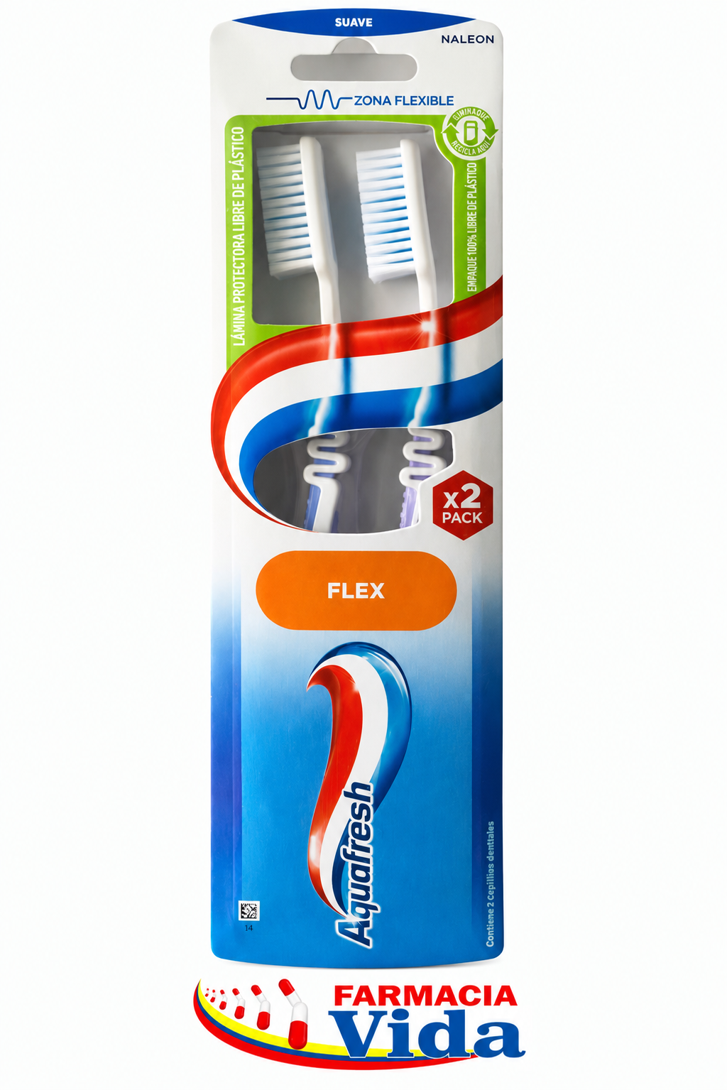 CEPILLO AQUAFRESH SUAVE 2 X 1 