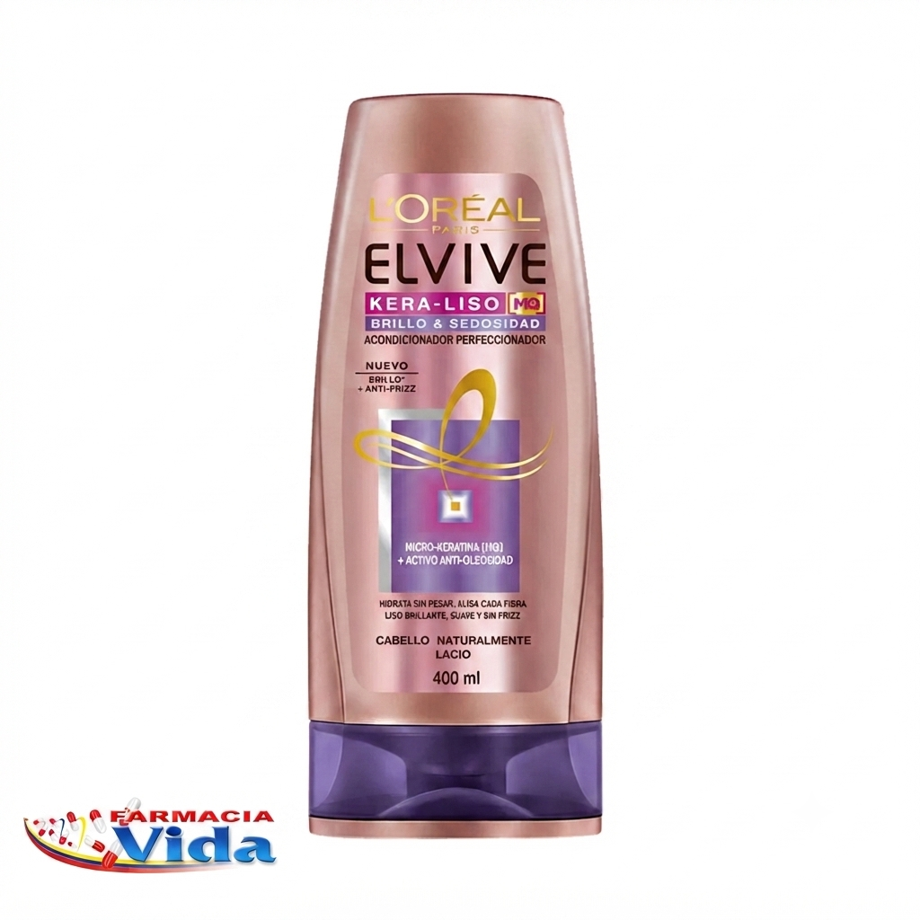 ACOND ELVIVE  KERA LISO BRILLO/SEDO  400 ML