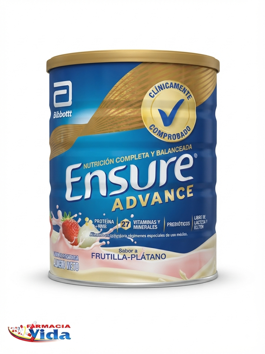 ENSURE ADVANCE SABOR FRUTILLA PLATANO 850 GR