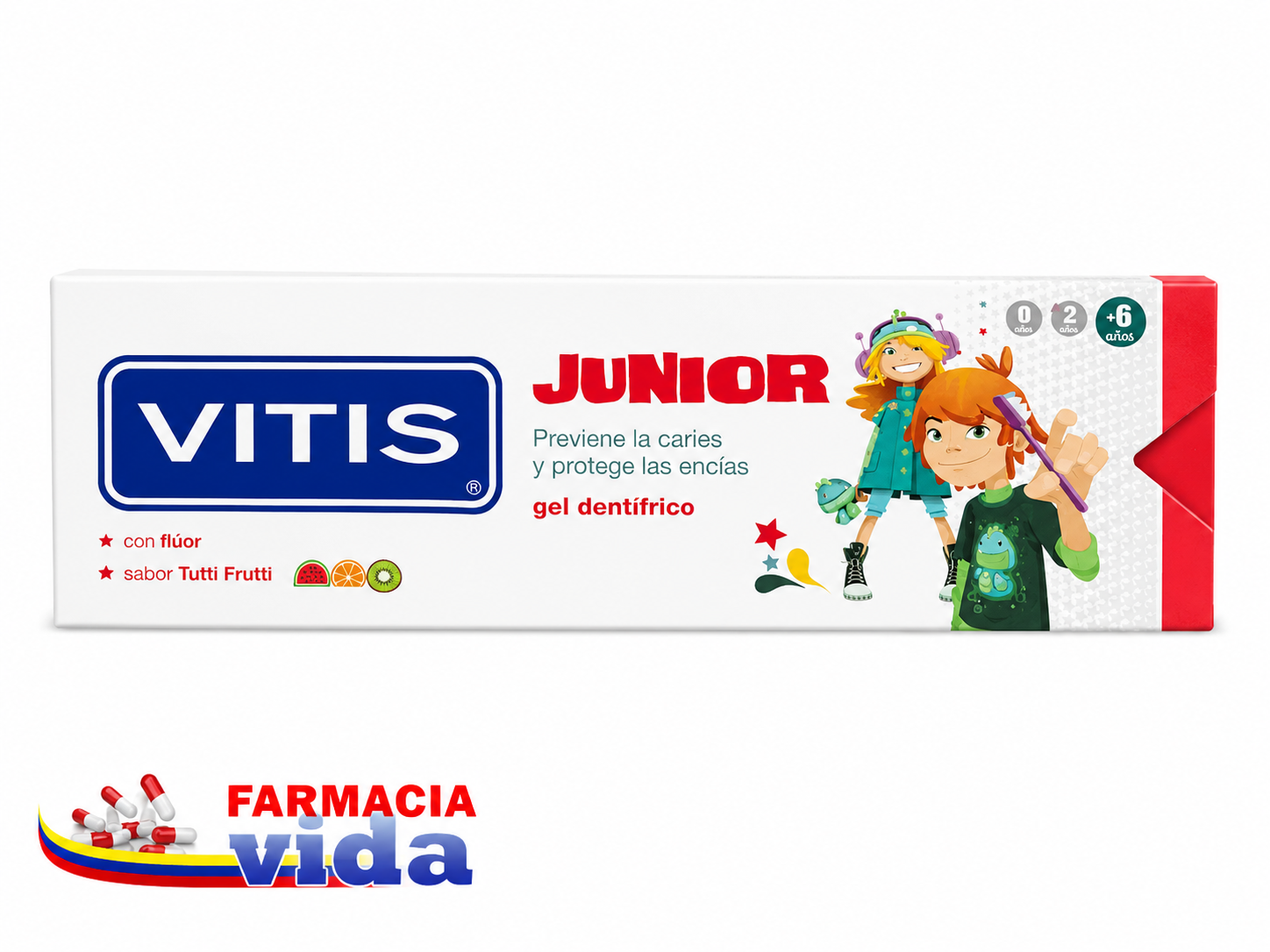 VITIS JUNIOR GEL TUTTI FRUTTI 75 ML +6