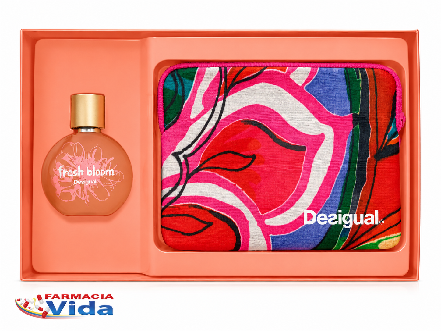 ESTUCHE DESIGUAL FRESH BLOOM 50ML+NECESER