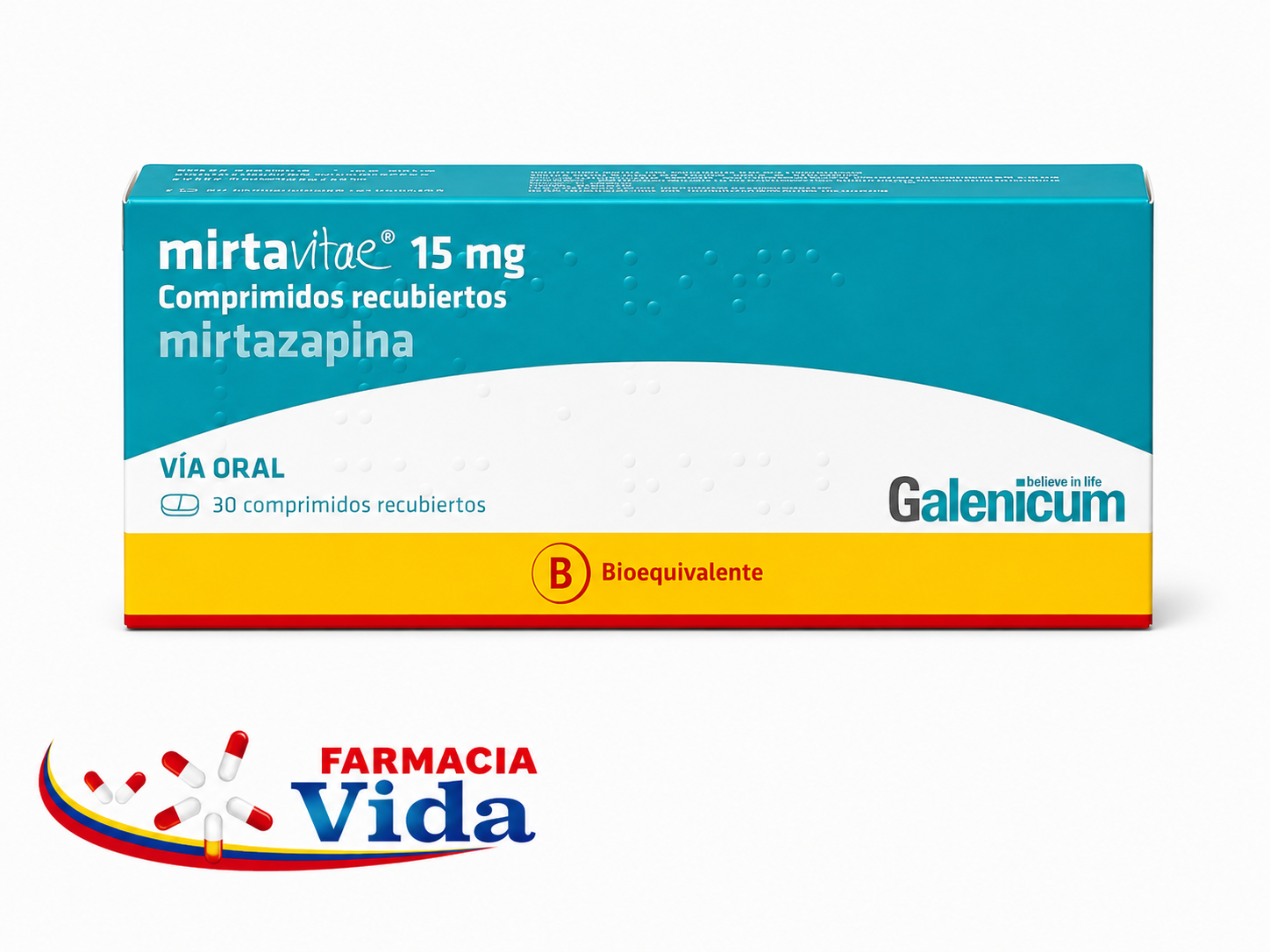 MIRTAVITAE 15MG MIRTAZAPINA X 30 COM REC 