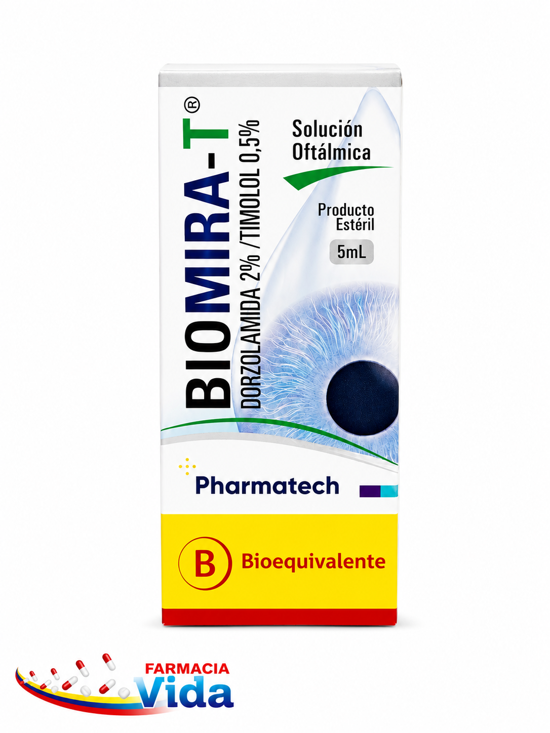 BIOMIRA-T DORZOLAMINA 2%/TIMOLOL 0,5% 5ML OFT