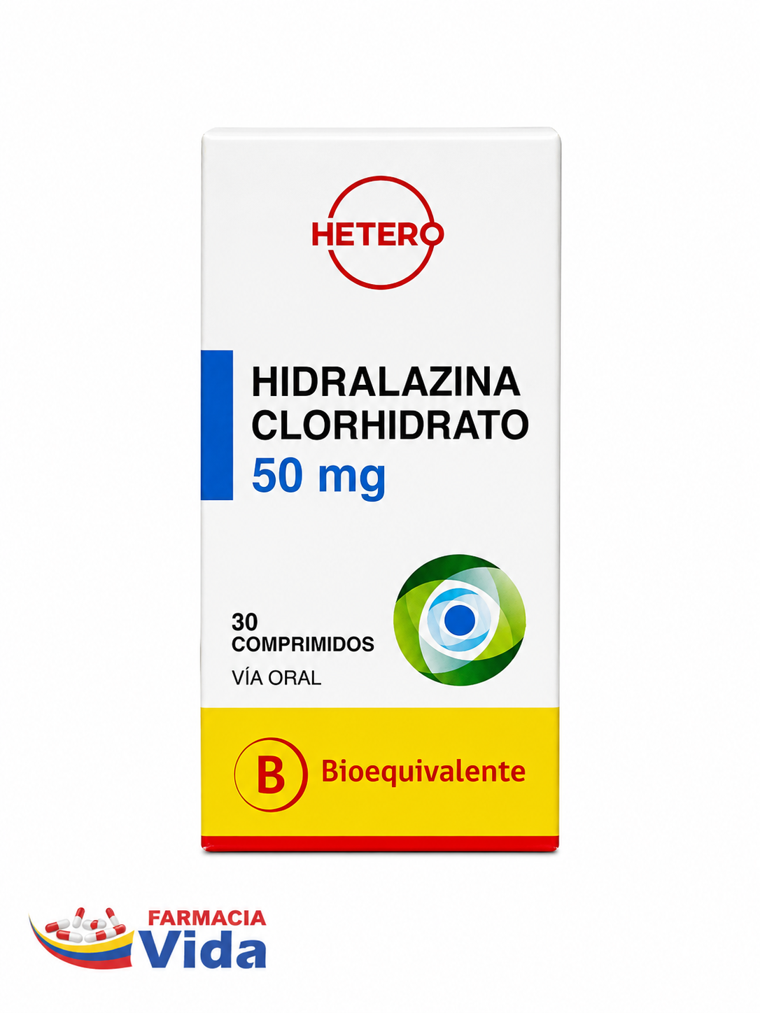 HIDRALAZINA CLORHIDRATO 50MG X 30 COM REC